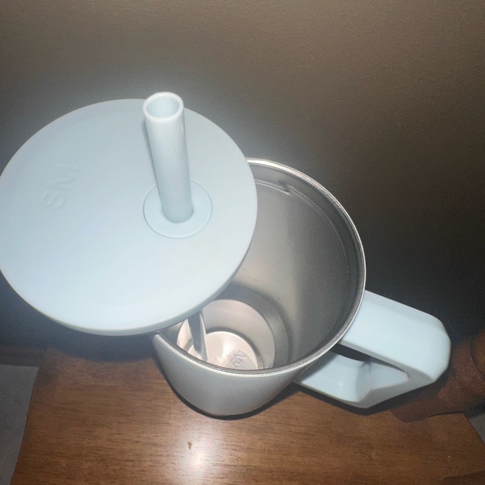 Sleek Light Blue Tumbler with Straw